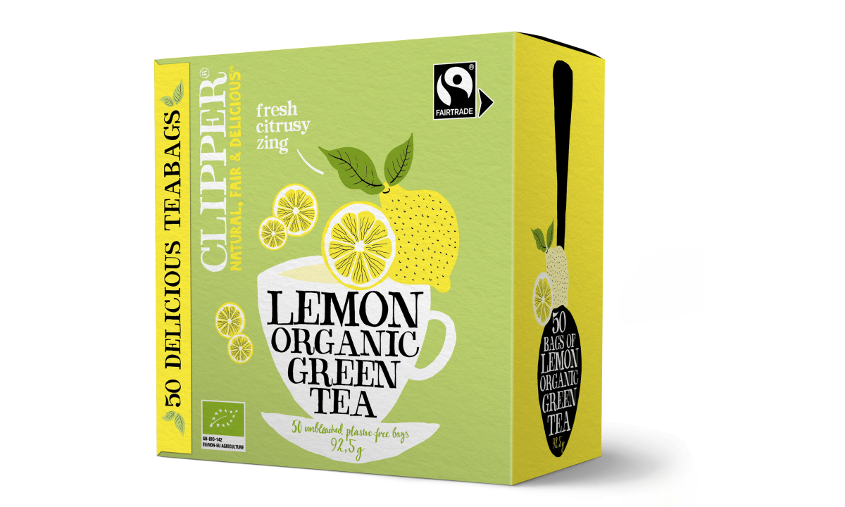 Verhandeling hotel Temerity Organic Fairtrade Green Tea & Lemon - Clipper Teas NL